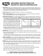 Preview for 1 page of Buckeye SANI-Q Operating Instructions