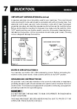 Preview for 8 page of Bucktool BD4603 Instruction Manual