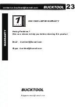 Предварительный просмотр 24 страницы Bucktool BD4603 Instruction Manual