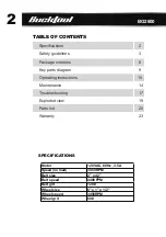 Preview for 2 page of Bucktool BG2600 Instruction Manual