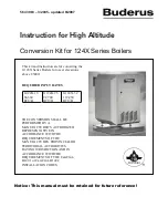 Buderus 124X Series Instruction preview