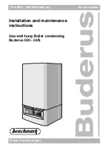 Preview for 1 page of Buderus 500 - 24/S Installation And Maintenance Instructions Manual