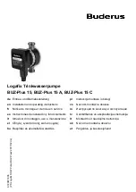 Buderus BUZ-Plus 15 Installation And Operating Instructions Manual preview