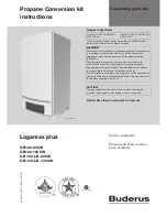 Предварительный просмотр 1 страницы Buderus Condensing gas boiler Instructions Manual