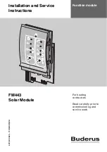 Предварительный просмотр 1 страницы Buderus FM443 Installation And Service Instructions Manual