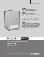 Предварительный просмотр 1 страницы Buderus G234X/38 Installation And Service Instructions Manual