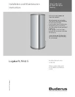 Предварительный просмотр 1 страницы Buderus Logalux PL750 Installation And Maintenance  Instruction