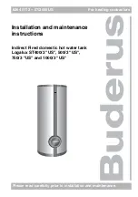 Preview for 1 page of Buderus Logalux ST1000/3 US Installation And Maintenance Instructions Manual