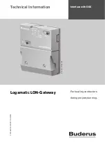 Preview for 1 page of Buderus Logamatic LON-Gateway Technical Information