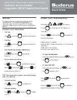 Buderus Logamatic R2107 Quick Start Manual preview