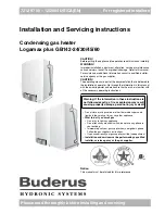 Предварительный просмотр 1 страницы Buderus Logamax plus GB142-24 Installation And Servicing Instructions