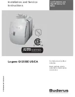 Buderus Logano G125 BE Installation And Service Instructions Manual предпросмотр