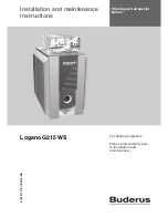 Предварительный просмотр 1 страницы Buderus Logano G215 WS Installation And Maintenance Instructions Manual