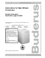 Preview for 1 page of Buderus Logano GA244-37 Supplementary Manual