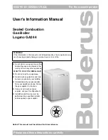 Buderus Logano GA244 User'S Information Manual preview