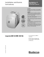 Buderus Logano GB125/22 BE Installation And Service Instructions Manual предпросмотр