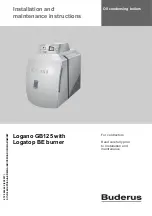 Buderus Logano GB125 Installation And Maintenance Instructions Manual предпросмотр