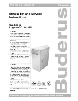 Buderus Logano GC124 II/SP Installation And Service Instructions Manual preview