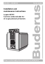 Buderus Logano GE315 Installation And Maintenance Instructions Manual preview