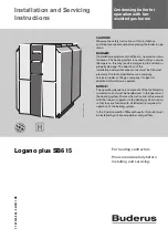 Buderus Logano plus SB615 Installation And Servicing Instructions предпросмотр