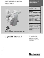 Buderus Logatop BE 1.3 Installation And Service Instructions Manual preview