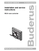 Preview for 1 page of Buderus RC20 Installation And Service Instructions Manual