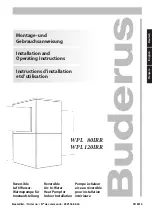 Buderus WPL 120IRR Installation And Operating Instructions Manual предпросмотр