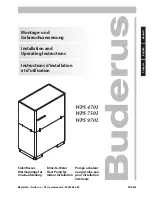 Buderus WPS 470I Installation And Operating Instructions Manual preview