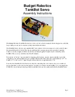 Budget Robotics TankBot Servo Assembly Instructions Manual preview