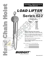 Preview for 1 page of Budgit LOAD LIFTER 622 Series Operating, Maintenance & Parts Manual