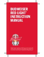 Budweiser RED LIGHT Instruction Manual предпросмотр