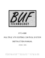 Buf Technology VTC-4000 Instruction Manual предпросмотр