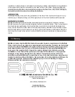 Preview for 12 page of Buffalo filter BOWA Operator'S Manual