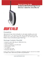 Buffalo Tech AirStation WHR-HP-G54 Quick Setup Manual preview