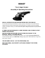 Preview for 1 page of Buffalo Tools COAG7 Assembly & Operating Instructions