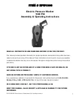 Buffalo Tools EPW1300 Assembly & Operating Instructions preview