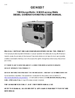 Buffalo Tools GENSD7 Instruction Manual preview