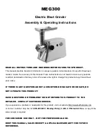 Preview for 1 page of Buffalo Tools MEG300 Assembly & Operating Instructions