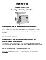 Предварительный просмотр 1 страницы Buffalo Tools MEGRIND55 Assembly & Operating Instructions