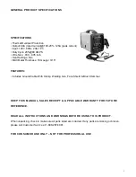 Preview for 2 page of Buffalo Tools MMIG125 Assembly & Operating Instructions