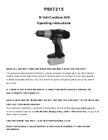 Buffalo Tools PRO-Series PS07215 Operating Instructions Manual preview