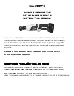 Buffalo Tools Pro-Series TRW18 Instruction Manual preview