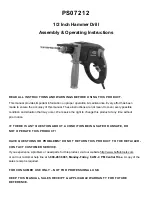 Предварительный просмотр 1 страницы Buffalo Tools PS07212 Assembly & Operating Instructions