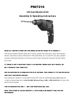 Buffalo Tools PS07216 Assembly & Operating Instructions предпросмотр