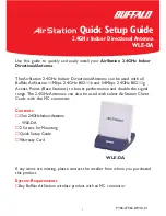 Buffalo 2.Air Station 4GHz Indoor Directional Antenna WLE-DA Quick Setup Manual preview