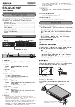 Предварительный просмотр 1 страницы Buffalo BS-GU2016P User Manual