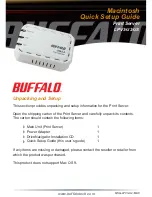 Buffalo Buffalo Network USB Print Server LPV3-U2 Quick Setup Manual предпросмотр