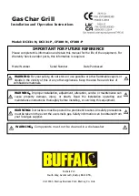 Предварительный просмотр 1 страницы Buffalo CF380-N Assembly, Installation And Operation Instructions