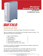 Preview for 1 page of Buffalo DRIVE STATION HD-HBXXXU2 Quick Setup Manual