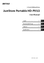 Buffalo JustStore Portable HD-PVU2 User Manual предпросмотр